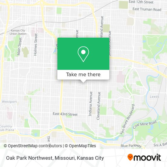 Mapa de Oak Park Northwest, Missouri