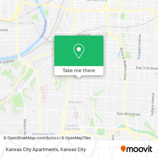 Mapa de Kansas City Apartments