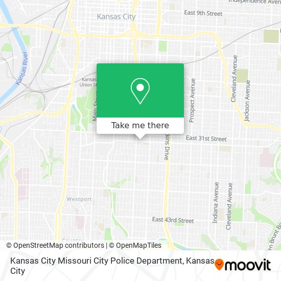 Kansas City Missouri City Police Department map