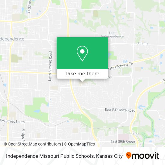 Independence Missouri Public Schools map