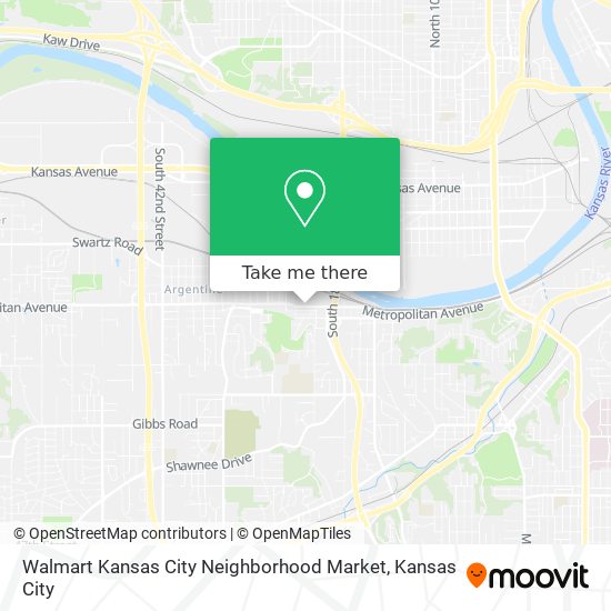 Mapa de Walmart Kansas City Neighborhood Market