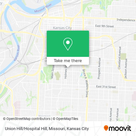 Union Hill / Hospital Hill, Missouri map