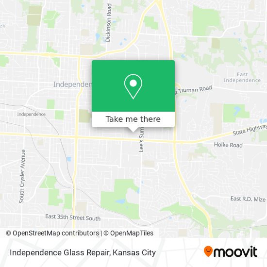 Independence Glass Repair map