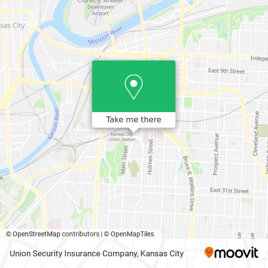 Mapa de Union Security Insurance Company