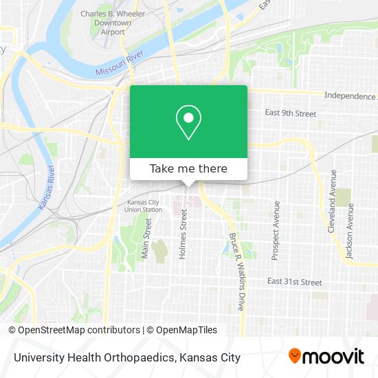 Mapa de University Health Orthopaedics