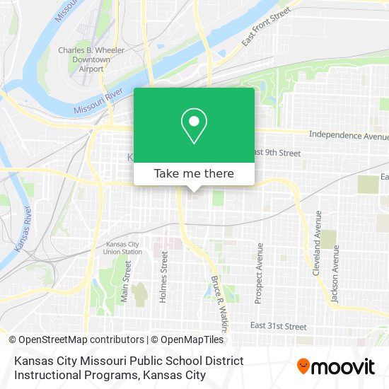 Mapa de Kansas City Missouri Public School District Instructional Programs