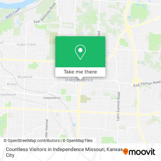 Countless Visitors in Independence Missouri map