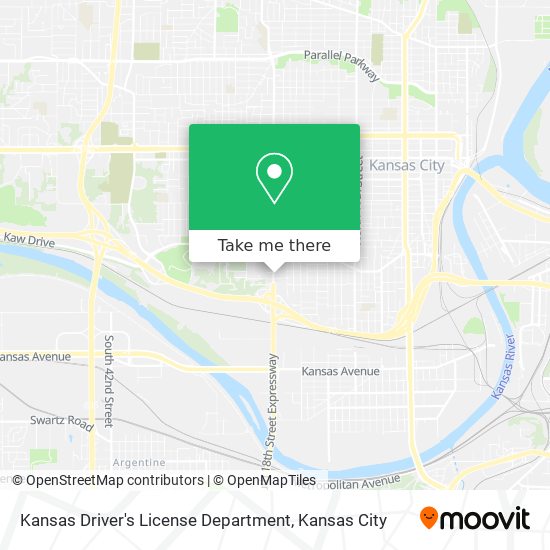 Mapa de Kansas Driver's License Department