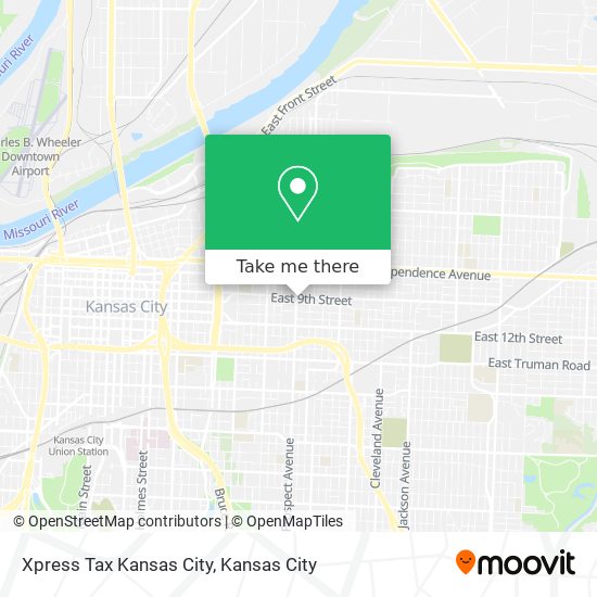 Xpress Tax Kansas City map