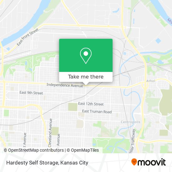 Mapa de Hardesty Self Storage