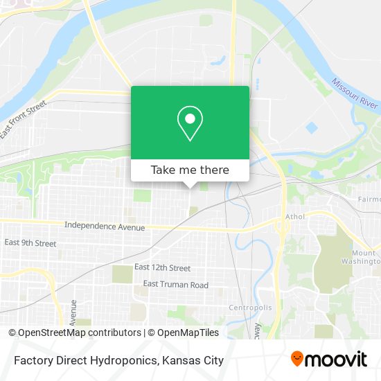 Mapa de Factory Direct Hydroponics