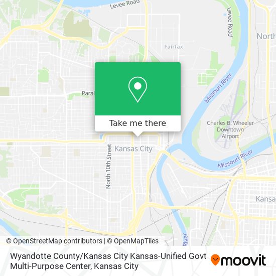 Mapa de Wyandotte County / Kansas City Kansas-Unified Govt Multi-Purpose Center