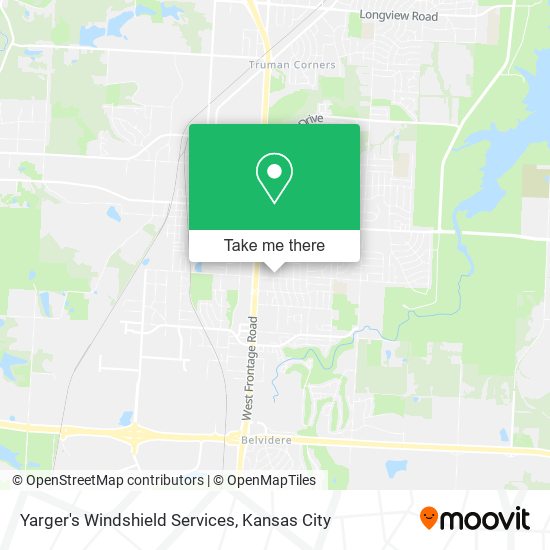 Yarger's Windshield Services map