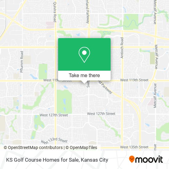 KS Golf Course Homes for Sale map
