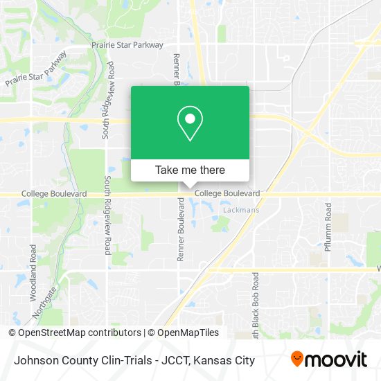Johnson County Clin-Trials - JCCT map