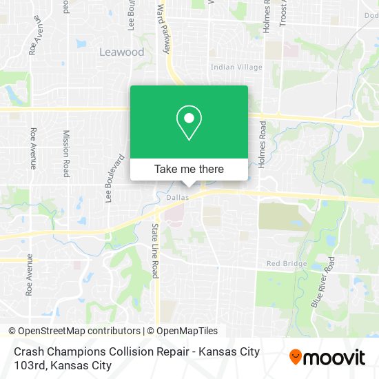 Crash Champions Collision Repair - Kansas City 103rd map