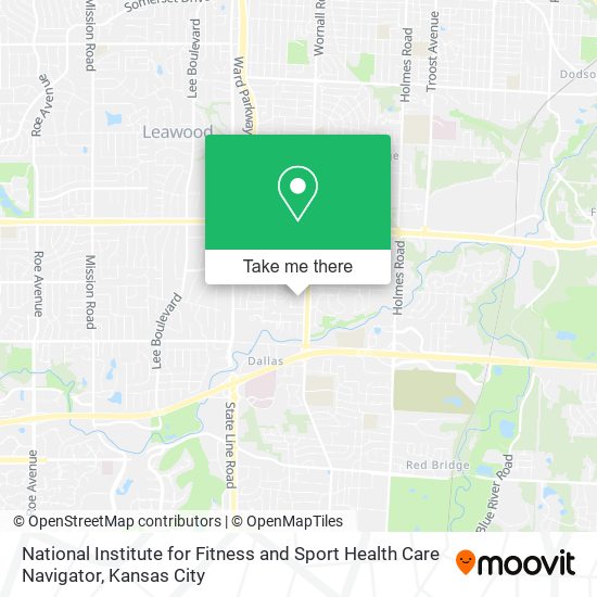 Mapa de National Institute for Fitness and Sport Health Care Navigator