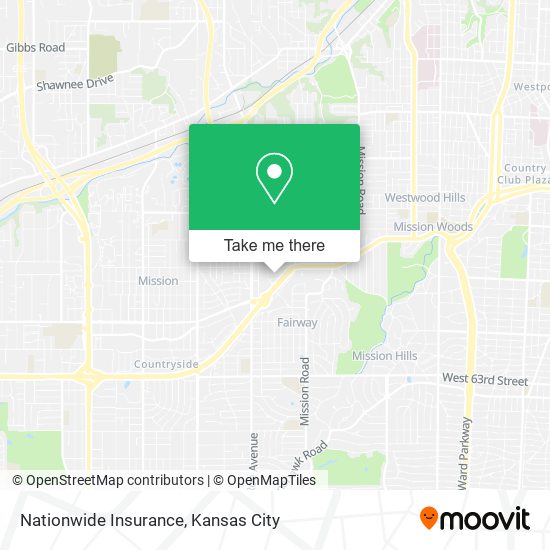 Mapa de Nationwide Insurance