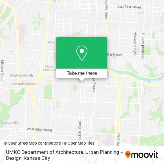 Mapa de UMKC Department of Architecture, Urban Planning + Design