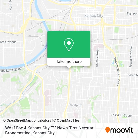 Mapa de Wdaf Fox 4 Kansas City TV-News Tips-Nexstar Broadcasting