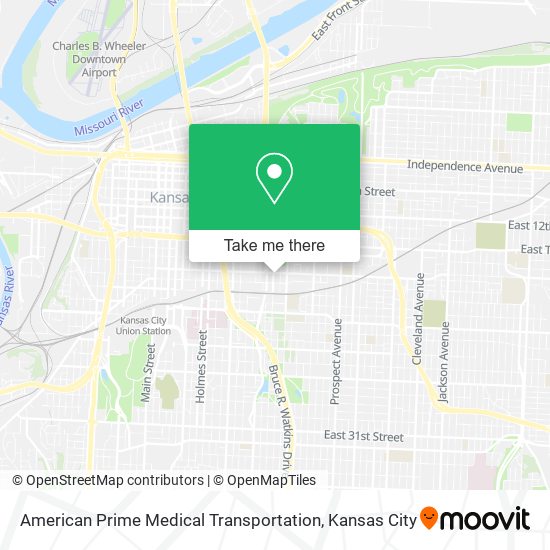 American Prime Medical Transportation map