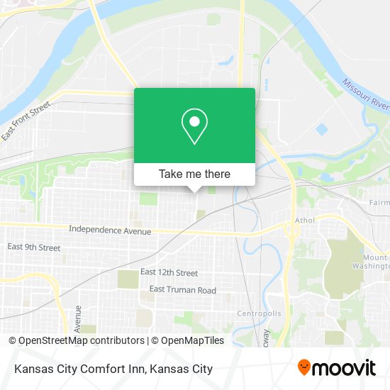 Mapa de Kansas City Comfort Inn