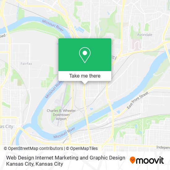 Mapa de Web Design Internet Marketing and Graphic Design Kansas City