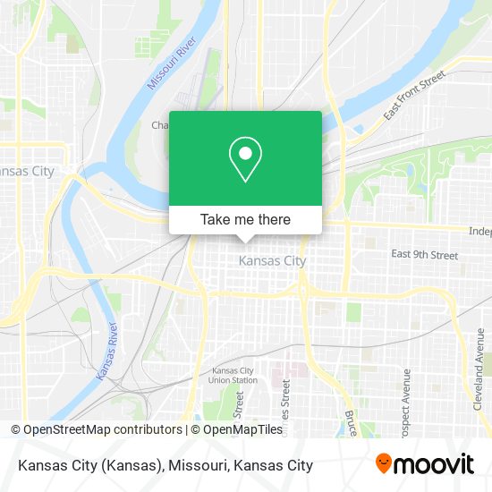 Mapa de Kansas City (Kansas), Missouri