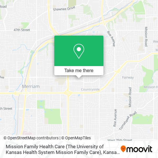 Mapa de Mission Family Health Care (The University of Kansas Health System Mission Family Care)