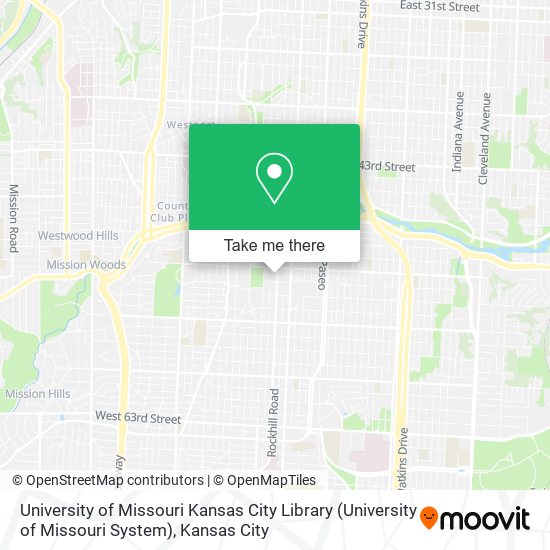University of Missouri Kansas City Library (University of Missouri System) map