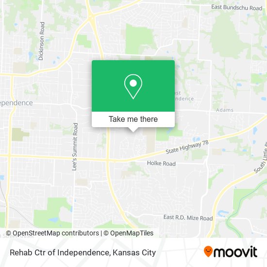 Rehab Ctr of Independence map