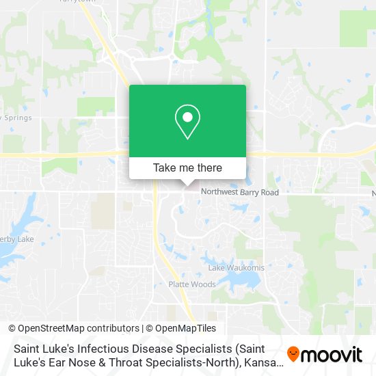 Mapa de Saint Luke's Infectious Disease Specialists (Saint Luke's Ear Nose & Throat Specialists-North)