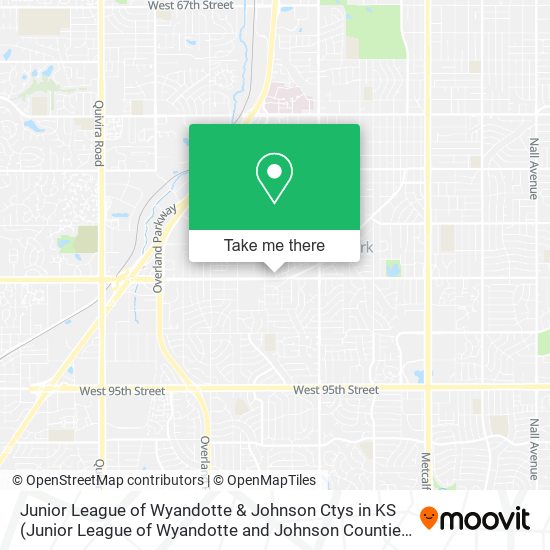 Mapa de Junior League of Wyandotte & Johnson Ctys in KS (Junior League of Wyandotte and Johnson Counties)