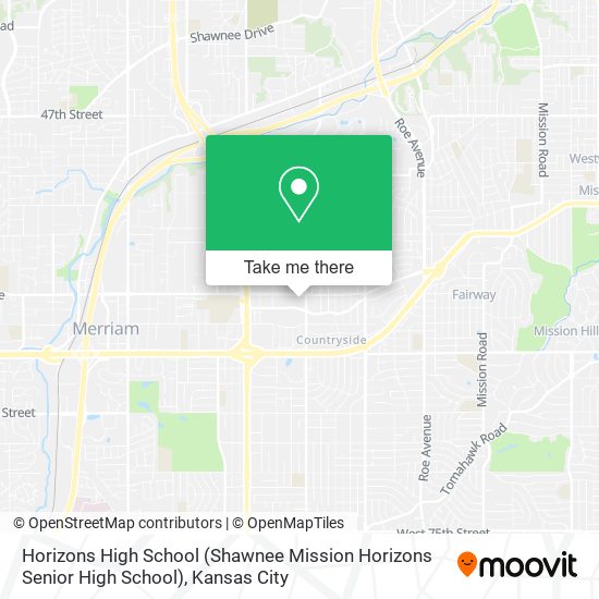 Horizons High School (Shawnee Mission Horizons Senior High School) map