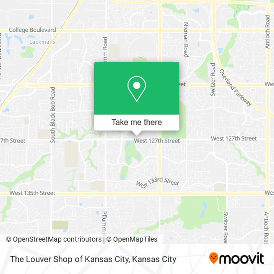 The Louver Shop of Kansas City map