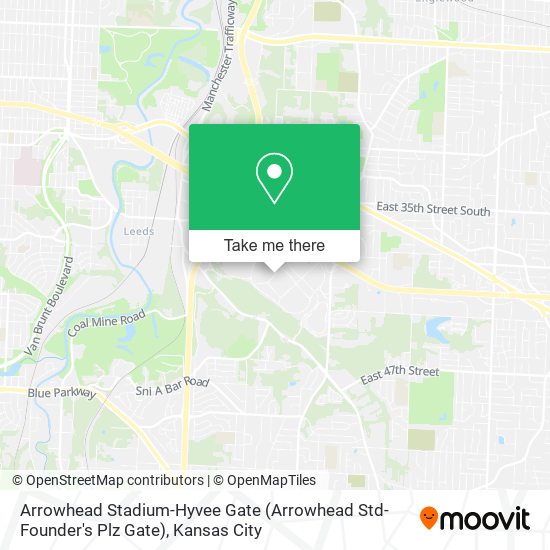 Arrowhead Stadium-Hyvee Gate (Arrowhead Std-Founder's Plz Gate) map