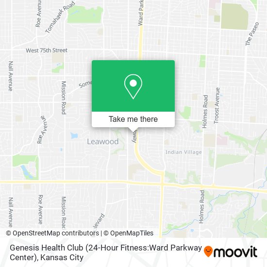 Mapa de Genesis Health Club (24-Hour Fitness:Ward Parkway Center)