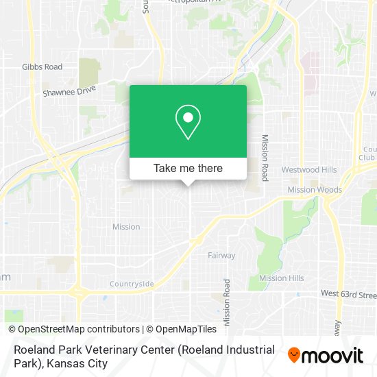 Mapa de Roeland Park Veterinary Center (Roeland Industrial Park)