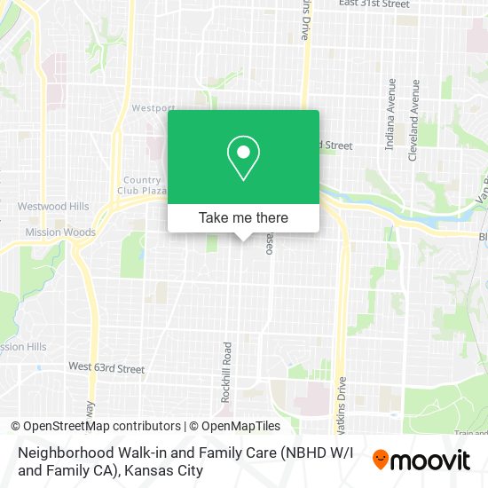 Mapa de Neighborhood Walk-in and Family Care (NBHD W / I and Family CA)