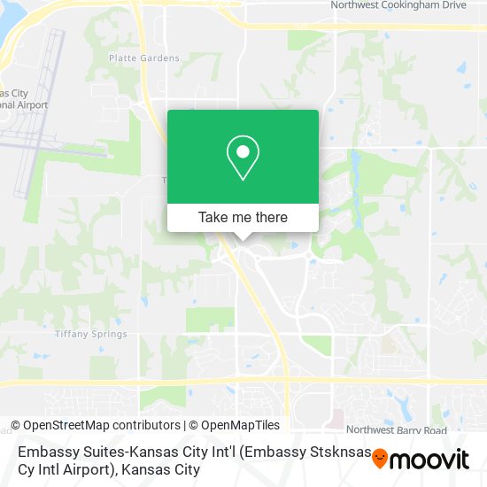 Embassy Suites-Kansas City Int'l (Embassy Stsknsas Cy Intl Airport) map