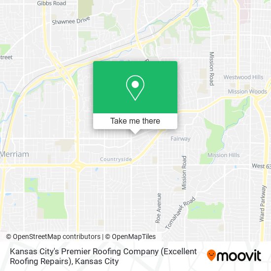 Mapa de Kansas City's Premier Roofing Company (Excellent Roofing Repairs)