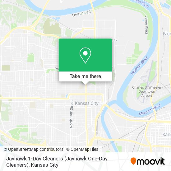 Jayhawk 1-Day Cleaners map