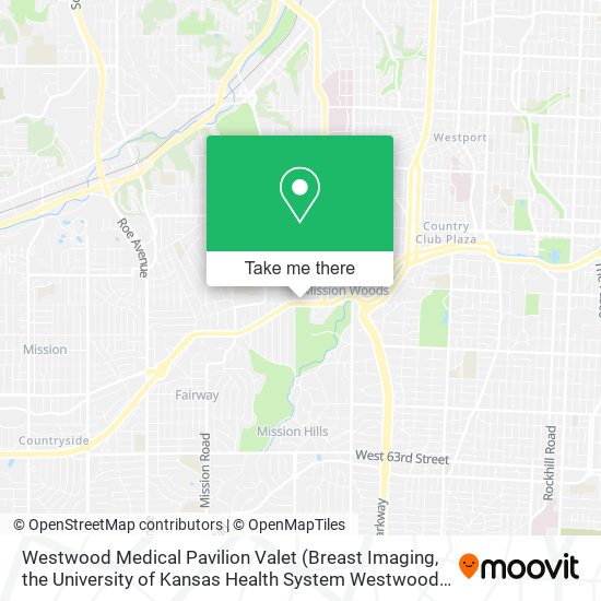 Westwood Medical Pavilion Valet map