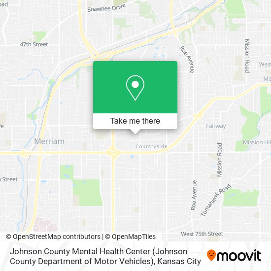 Mapa de Johnson County Mental Health Center (Johnson County Department of Motor Vehicles)