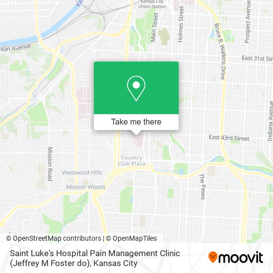 Mapa de Saint Luke's Hospital Pain Management Clinic (Jeffrey M Foster do)