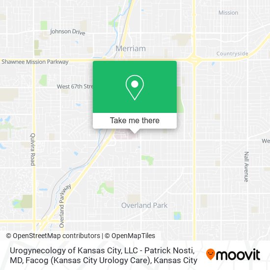 Mapa de Urogynecology of Kansas City, LLC - Patrick Nosti, MD, Facog (Kansas City Urology Care)