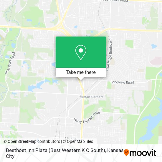 Mapa de Besthost Inn Plaza (Best Western K C South)