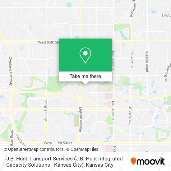 Mapa de J.B. Hunt Transport Services (J.B. Hunt Integrated Capacity Solutions - Kansas City)