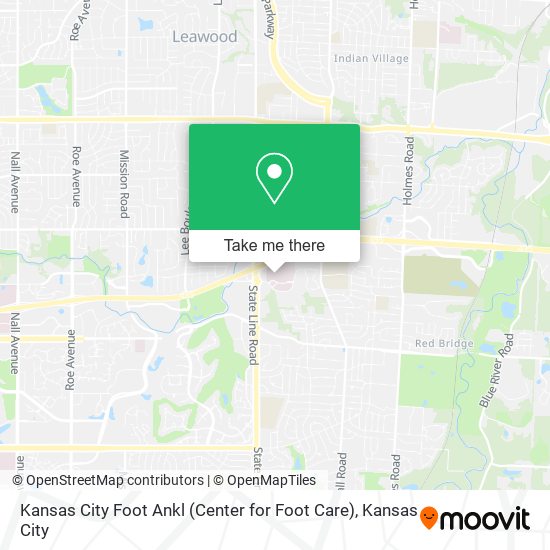 Mapa de Kansas City Foot Ankl (Center for Foot Care)