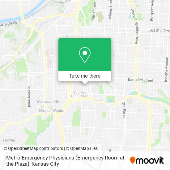 Mapa de Metro Emergency Physicians (Emergency Room at the Plaza)